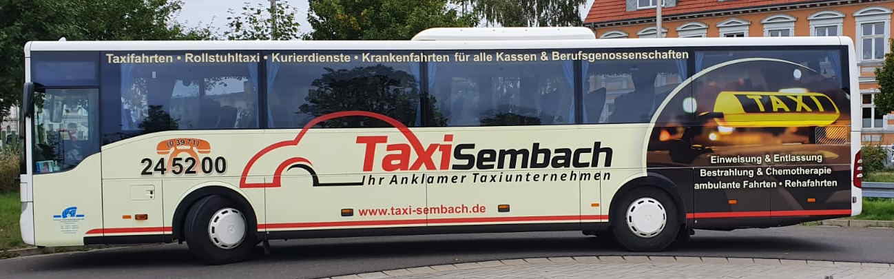 Taxi Sembach Anklam - Buswerbung